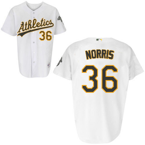 Derek Norris #36 Youth Baseball Jersey-Oakland Athletics Authentic Home White Cool Base MLB Jersey